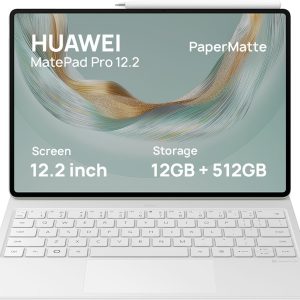 HUAWEI MatePad Pro 12.2-Inch PaperMatte Tendem OLED Tablet 12GB+512GB WiFi Inbox with Keyboard+M-Pencil 3rd Gen, Free Gifts, Life time Free WPS office membership+3 month Huawei Care+
