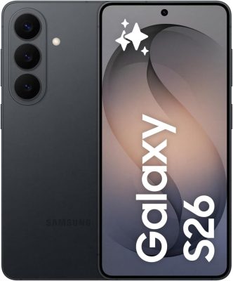Samsung Galaxy S26 AI Phone, Customised AP Processor, 50 MP Camera, 12 GB Memory, 512 GB Storage, 4300 mAh Battery, Galaxy AI, Black, 3 Year Extended Warranty